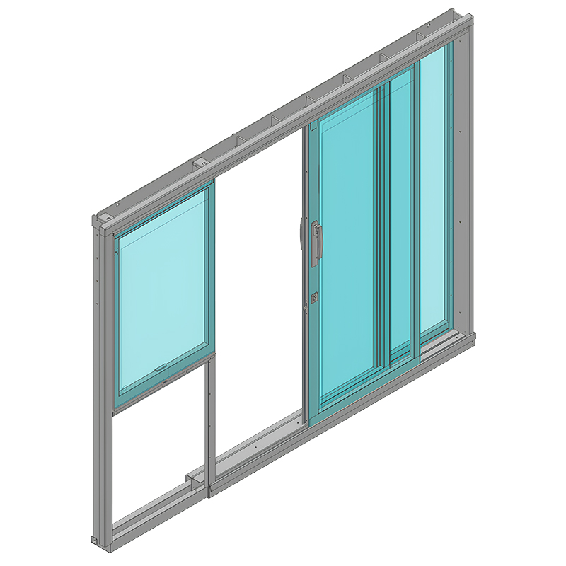 Door with window 2C03 three wings
